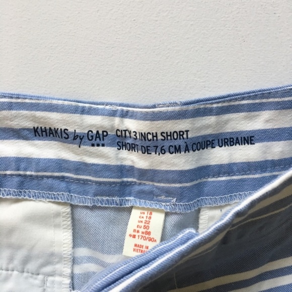 Gap City 3” Short Blue & White Stripe New Plus - Picture 4 of 6